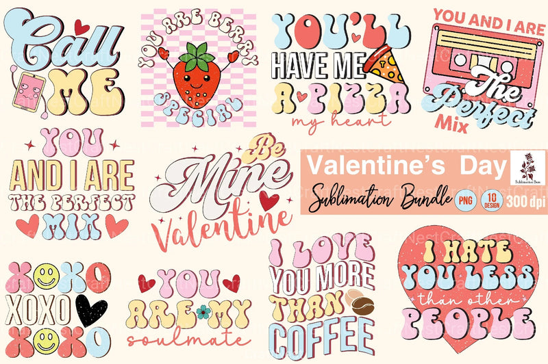 Retro Valentine's Day Clipart Bundle 4 - CraftNest - Digital Crafting and Art