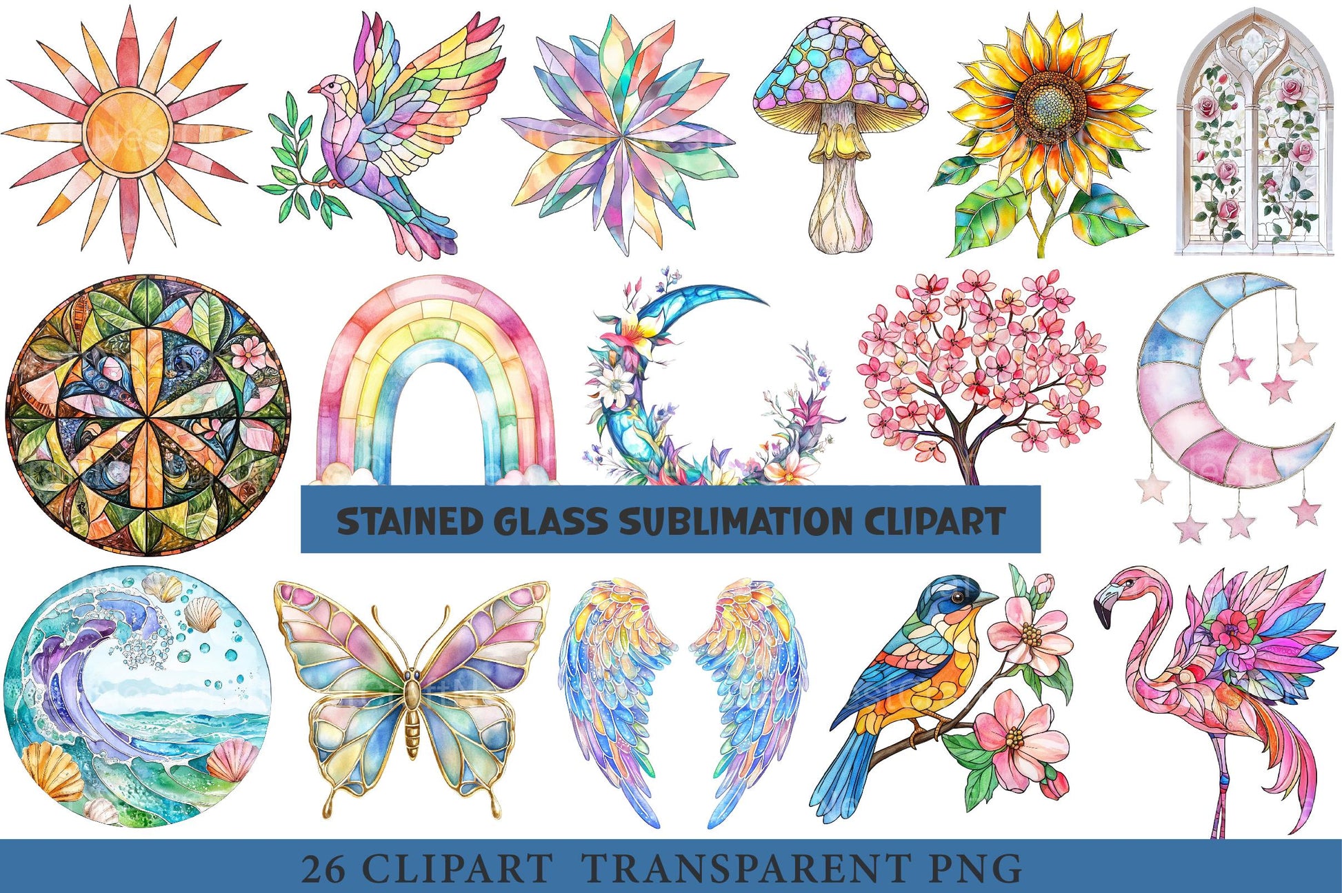 Stained Glass Clipart - CraftNest - Digital Crafting and Art