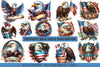 Patriotic Bald Eagle Clipart Bundle