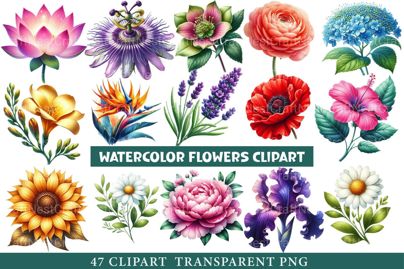 Flowers Clipart - CraftNest - Digital Crafting and Art