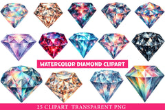 Diamond Clipart Bundle - CraftNest - Digital Crafting and Art