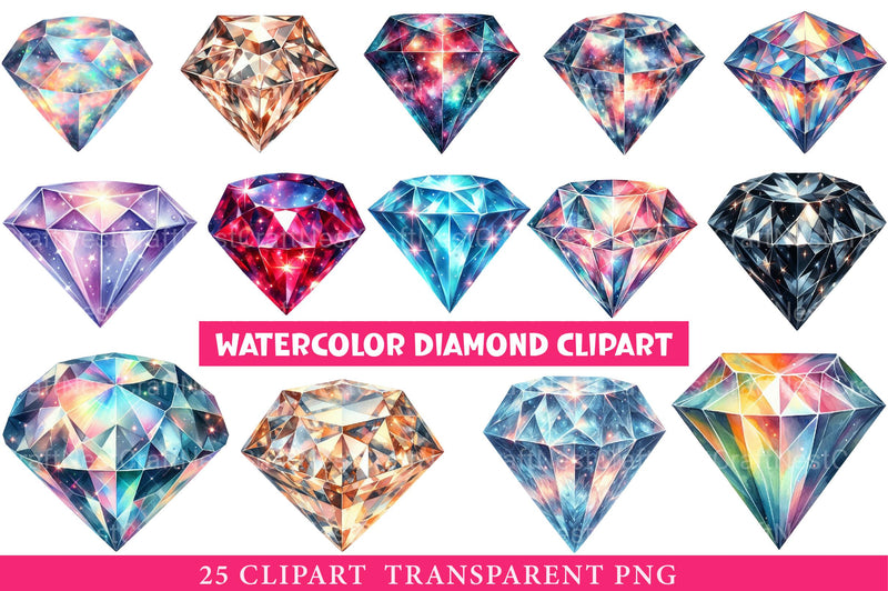 Diamond Clipart Bundle - CraftNest - Digital Crafting and Art