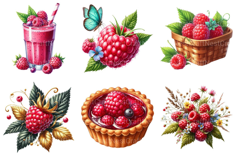 Raspberry Clipart 1 - CraftNest - Digital Crafting and Art
