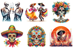 Day of the Dead Clipart - CraftNest - Digital Crafting and Art