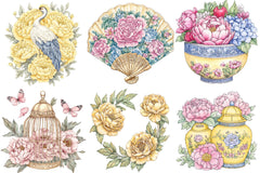 Yellow Chinoiserie Mother’s Day Clipart 1 - CraftNest - Digital Crafting and Art