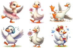 Funny Silly Goose Clipart Bundle - CraftNest - Digital Crafting and Art