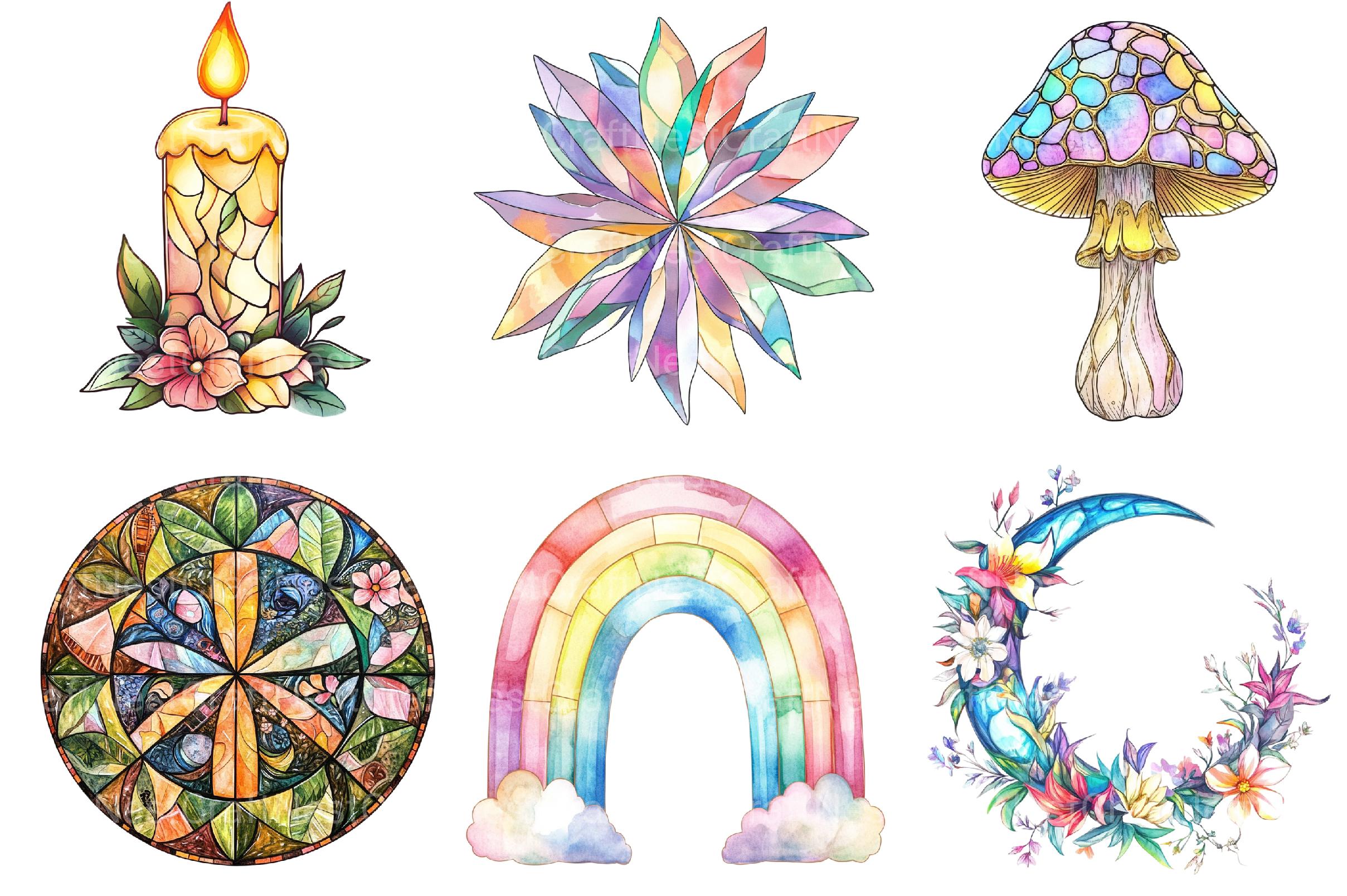 Stained Glass Clipart - CraftNest - Digital Crafting and Art