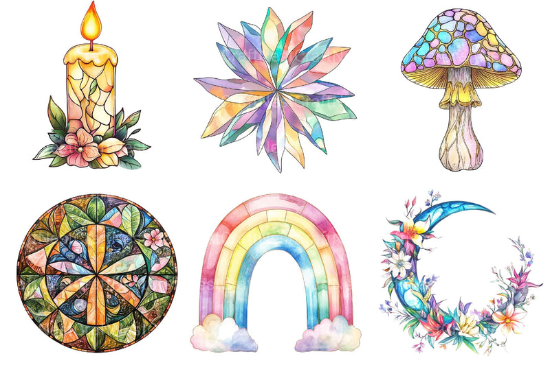 Stained Glass Clipart - CraftNest - Digital Crafting and Art