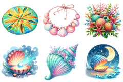 Summer Seashell Clipart - CraftNest - Digital Crafting and Art