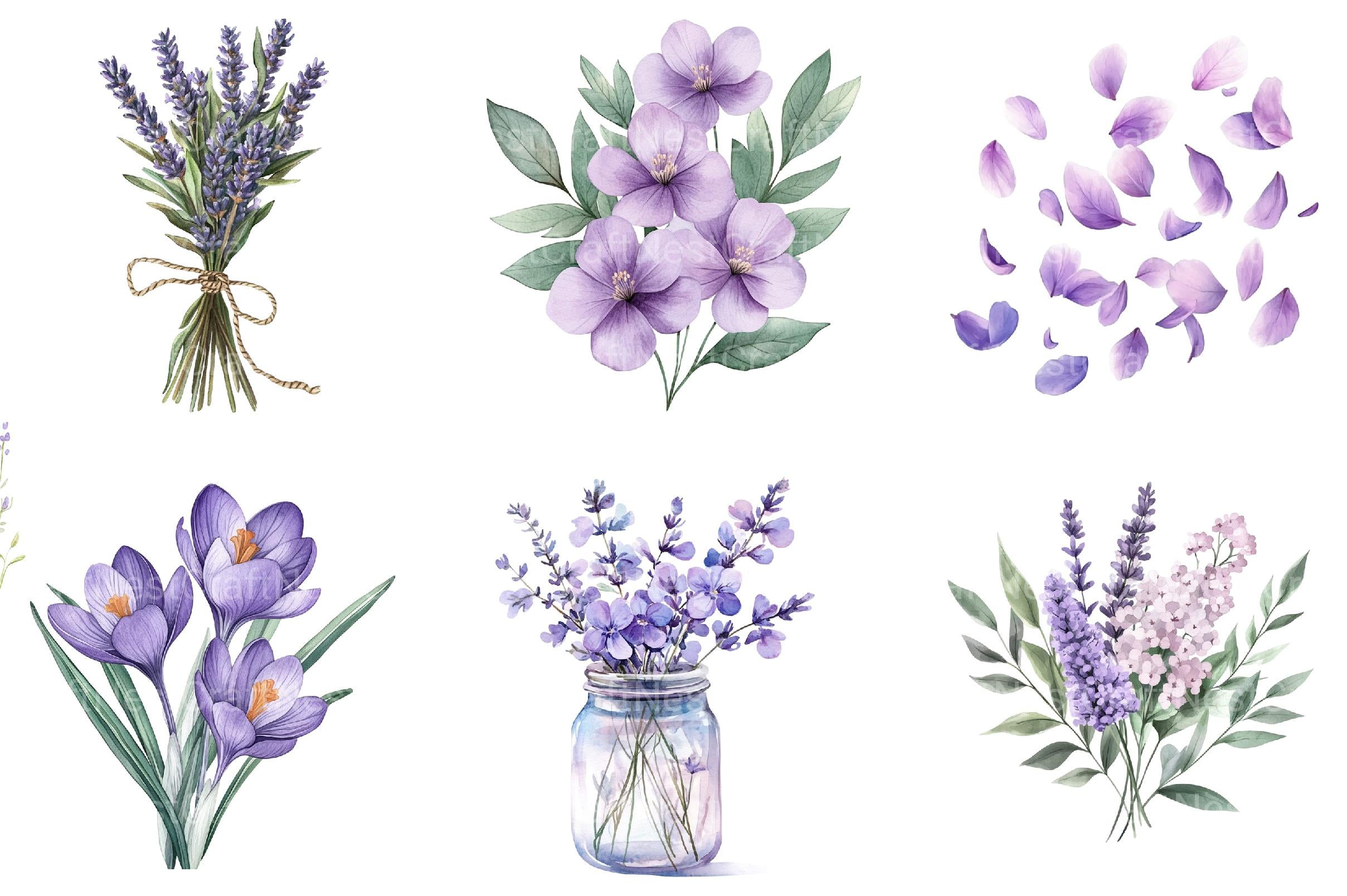 Purple Spring Clipart - CraftNest - Digital Crafting and Art