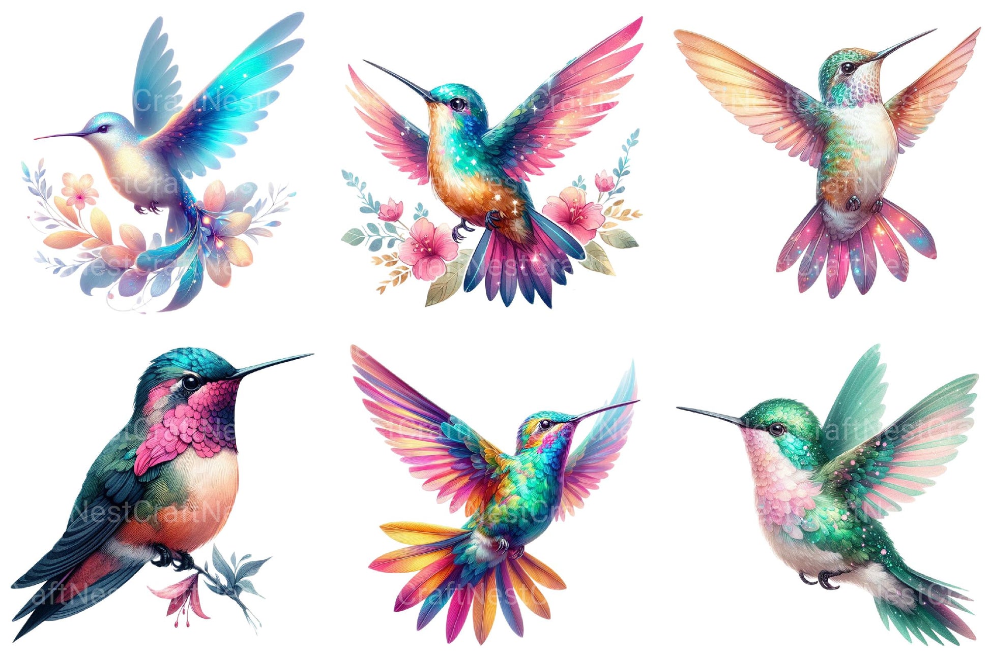 Beautiful Hummingbird Clipart - CraftNest - Digital Crafting and Art