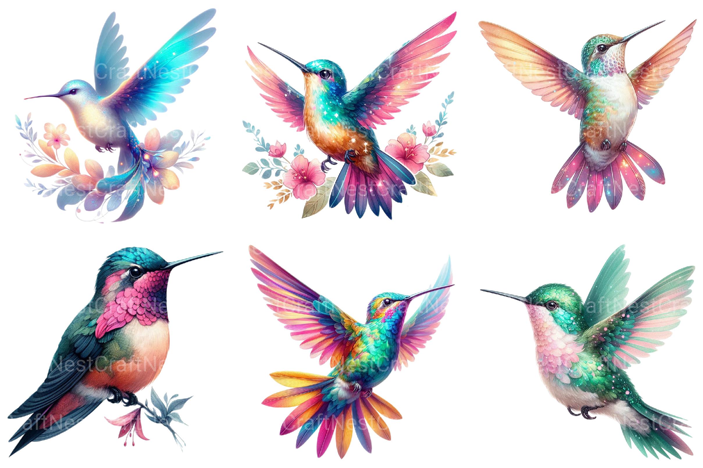 Beautiful Hummingbird Clipart - CraftNest - Digital Crafting and Art