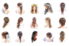 Beautiful Bridal Hairstyle Clipart - CraftNest - Digital Crafting and Art