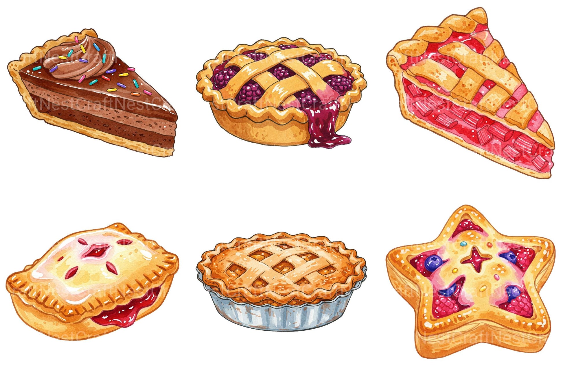 Pie Clipart - CraftNest - Digital Crafting and Art