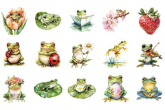 Spring Frog Clipart - CraftNest - Digital Crafting and Art