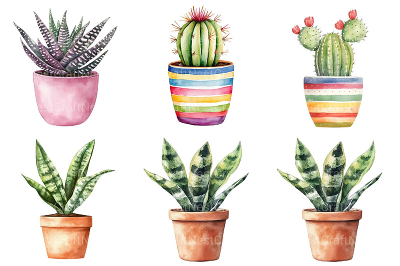 Potted Plants Clipart - CraftNest - Digital Crafting and Art