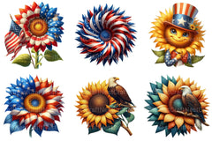 Sunflowers 4th of July Clipart - CraftNest - Digital Crafting and Art