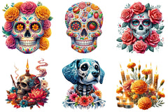Day of the Dead Clipart - CraftNest - Digital Crafting and Art
