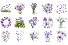 Purple Spring Clipart - CraftNest - Digital Crafting and Art
