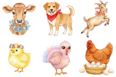 Cute Farm Animals Clipart 2 - CraftNest - Digital Crafting and Art