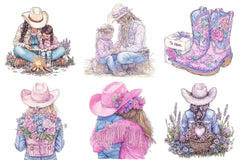 Western Mothers Day Cowgirl Clipart - CraftNest - Digital Crafting and Art