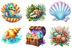 Summer Seashell Clipart - CraftNest - Digital Crafting and Art