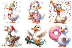 Funny Silly Goose Clipart Bundle - CraftNest - Digital Crafting and Art