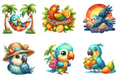Summer Parrot Sublimation Clipart Bundle - CraftNest - Digital Crafting and Art