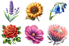 Flowers Clipart - CraftNest - Digital Crafting and Art