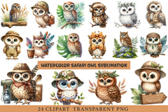 Safari Owl Clipart - CraftNest - Digital Crafting and Art