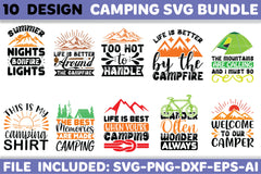 Camping SVG Bundle - CraftNest - Digital Crafting and Art