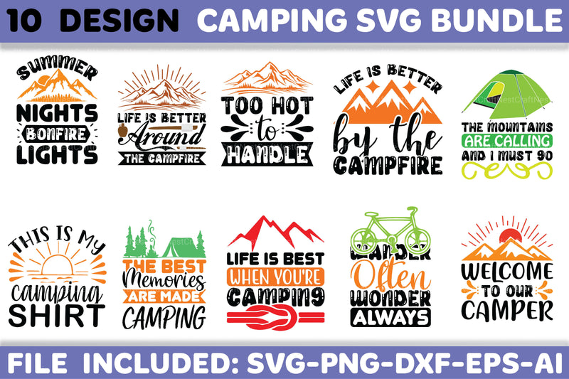 Camping SVG Bundle - CraftNest - Digital Crafting and Art
