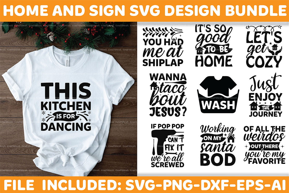 Home & Sign Design SVG Bundle 1