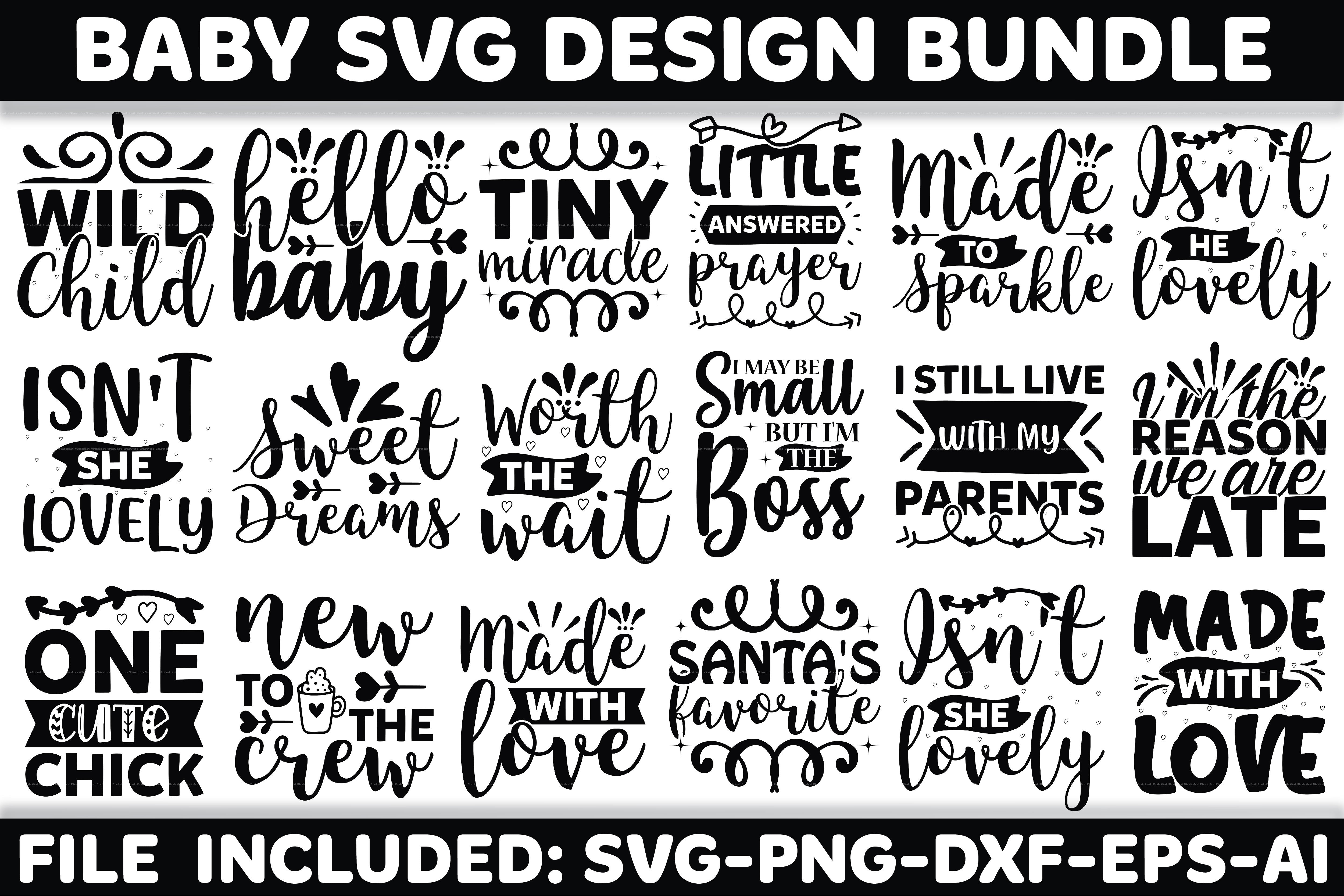 Baby SVG Bundle for Crafting