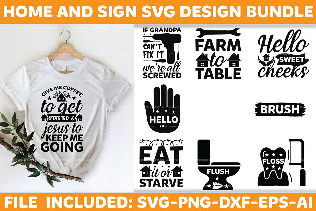 Home & Sign Design SVG Bundle