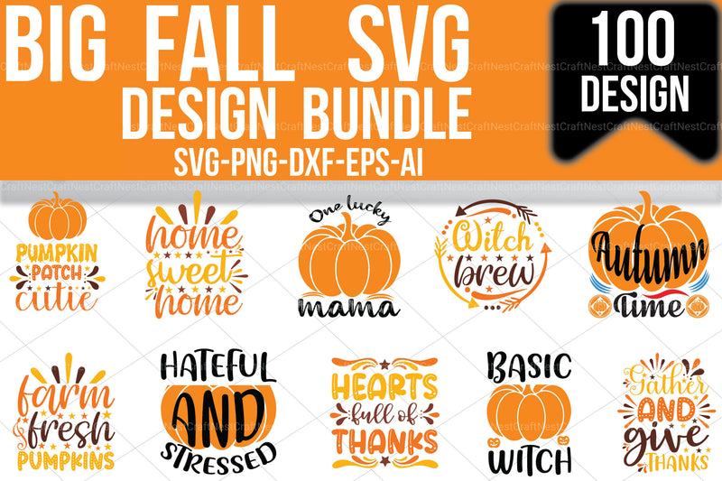 Big Fall SVG Bundle - CraftNest - Digital Crafting and Art