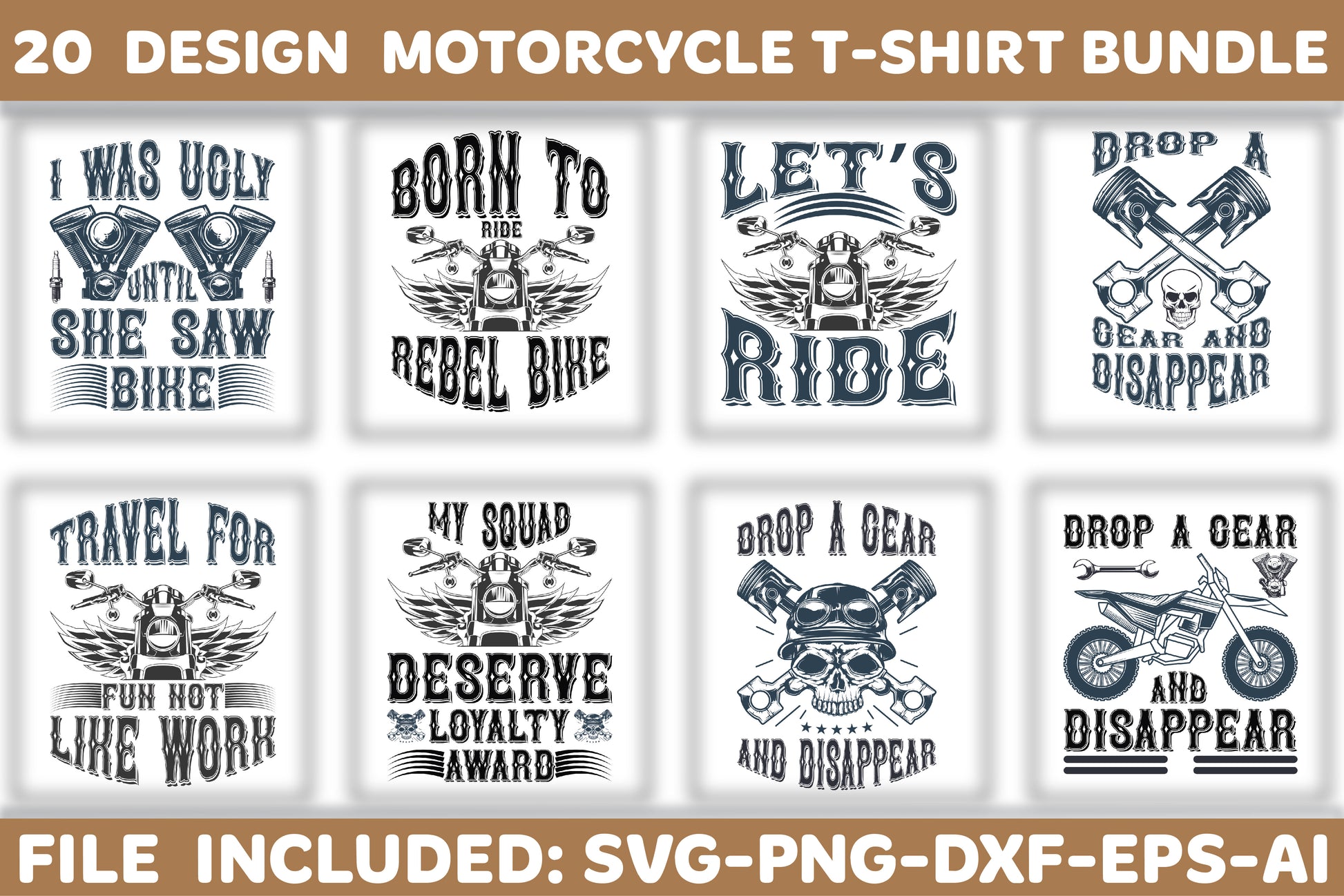 Bike T-Shirt Bundle 2 - CraftNest - Digital Crafting and Art