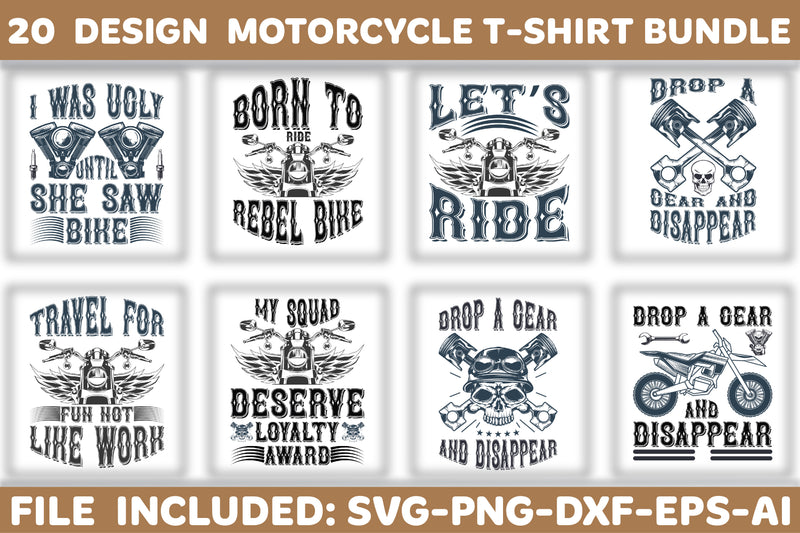 Bike T-Shirt Bundle 2 - CraftNest - Digital Crafting and Art