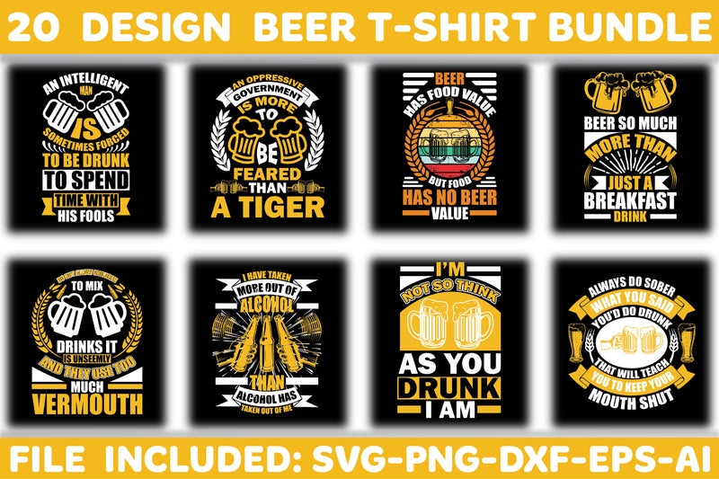 Beer T-Shirt Bundle 11 - CraftNest - Digital Crafting and Art