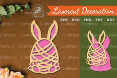 Bunny Egg Laser Cut Decoration Clipart Bundle - CraftNest - Digital Crafting and Art