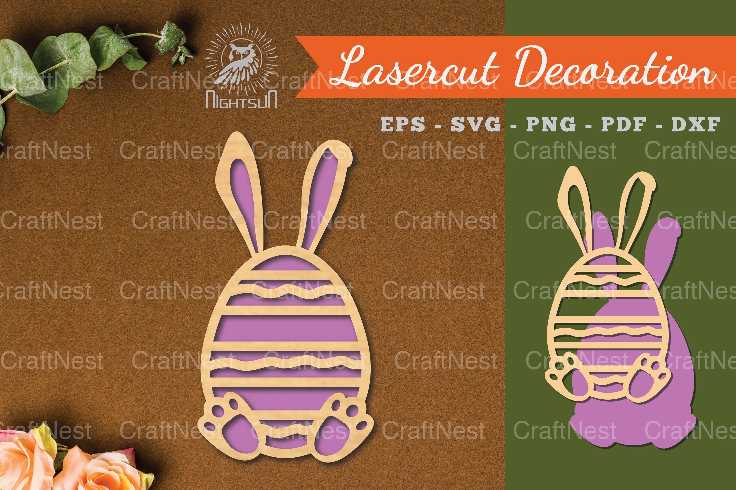 Bunny Egg Laser Cut Decoration Clipart Bundle - CraftNest - Digital Crafting and Art