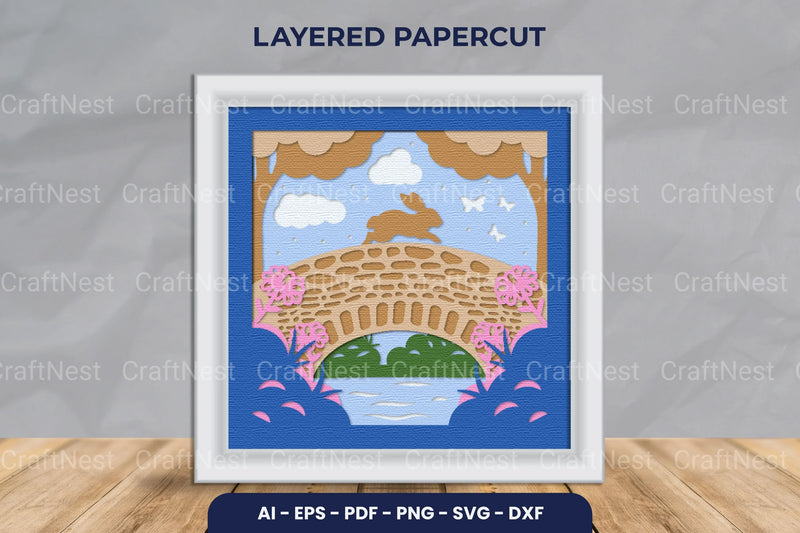 Bunny Layered Papercut SVG Bundle - CraftNest - Digital Crafting and Art