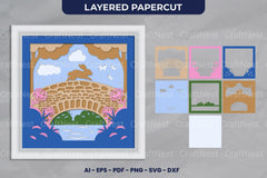 Bunny Layered Papercut SVG Bundle - CraftNest - Digital Crafting and Art