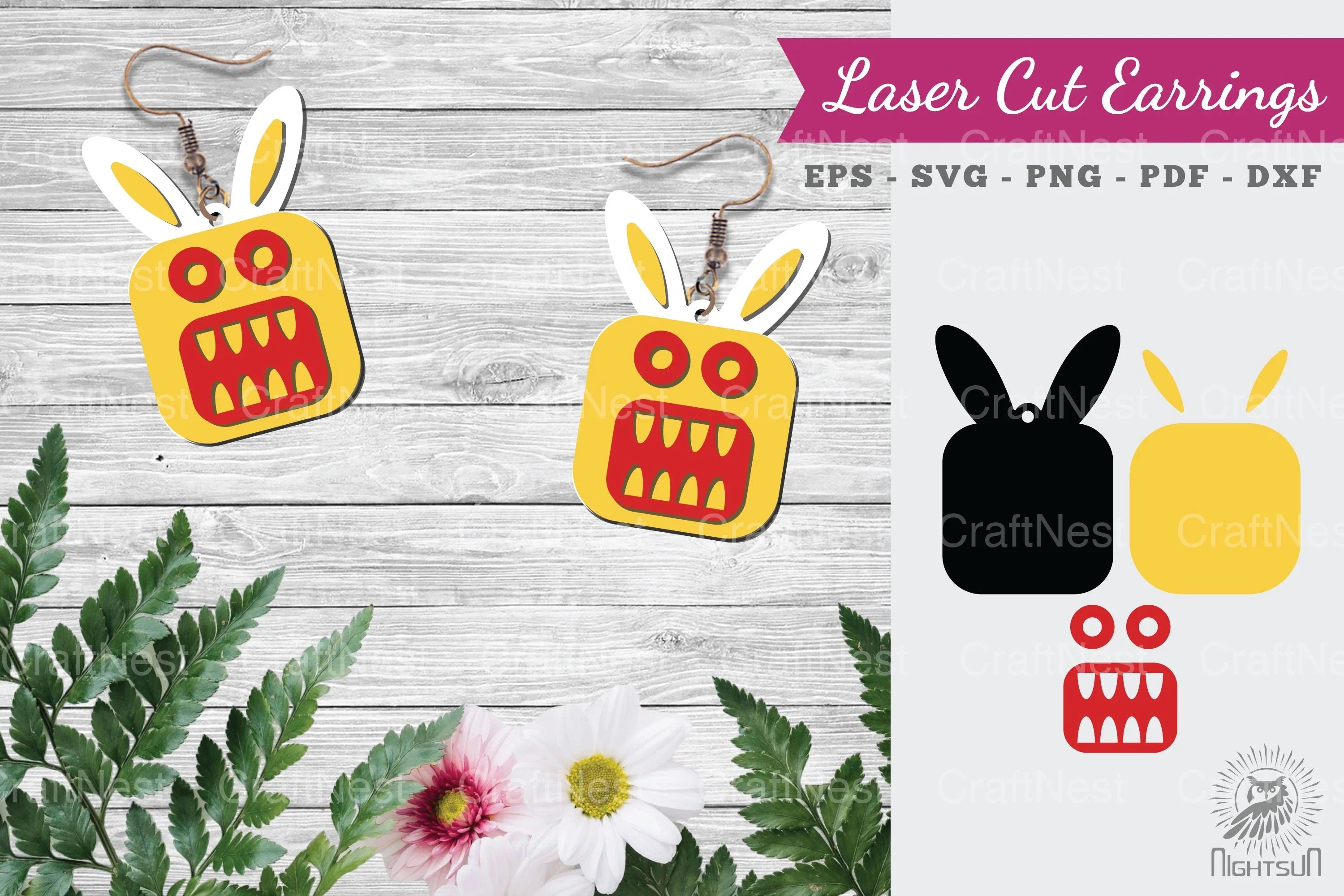 Bunny Wind Spinner SVG Bundle - CraftNest - Digital Crafting and Art
