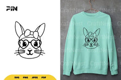 Bunny Wearing Bandana SVG Bundle - CraftNest - Digital Crafting and Art