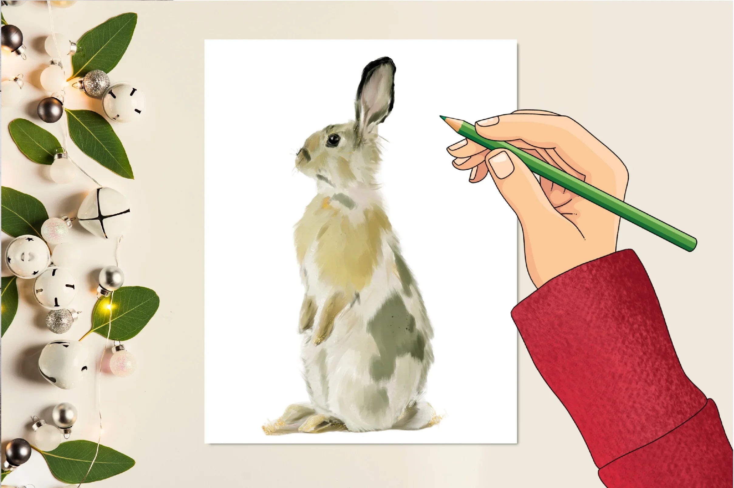 Bunny and Blooms Clipart Bundle - CraftNest - Digital Crafting and Art