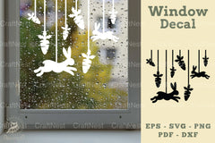 Bunny and Carrot Window Decal Clipart Bundle - CraftNest - Digital Crafting and Art