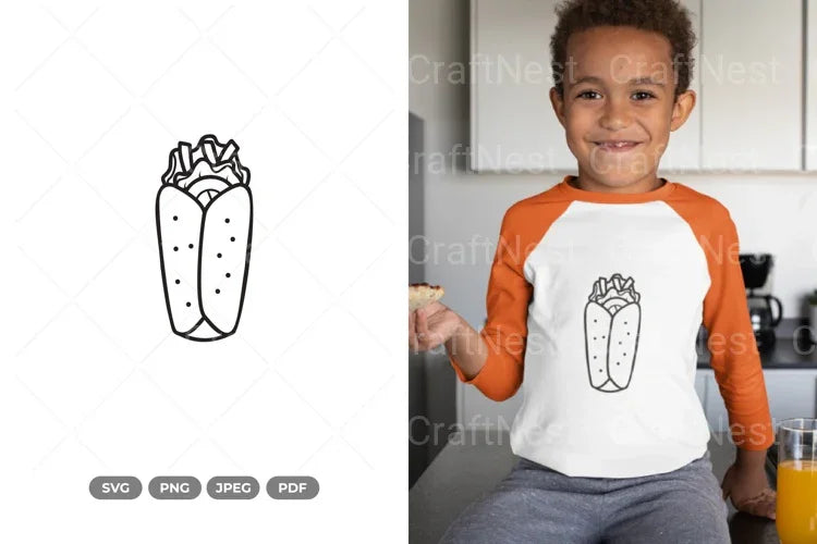 Burrito Fast Food Clipart Bundle - CraftNest - Digital Crafting and Art
