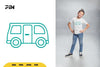 Bus Doodle Clipart Bundle