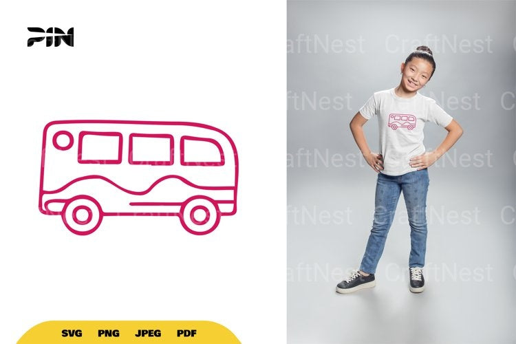 Bus Doodle Clipart Bundle